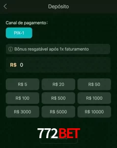 deposits 772BET